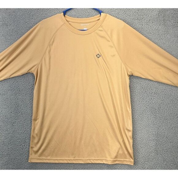 Naviskin Shirt Adult Medium Yellow Logo Workout Gym Activewear Long Sleeve Mens - Picture 1 of 10